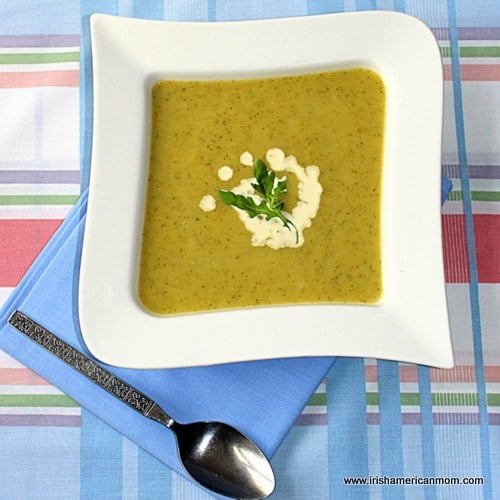 Zucchini or courgette and leek soup | Irish American Mom Zucchini or courgette and leek soup