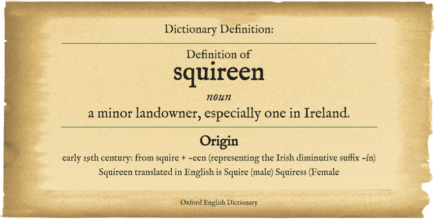 Definition-of-squireen-in-English | Irish American Mom Text, letter