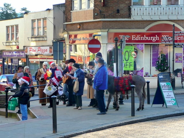 Little Donkey - Christmas Carolers in England | Irish American Mom http://www.geograph.org.uk/photo/1626862