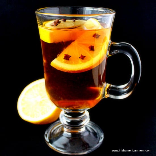 Lemon infused hot whiskey with cloves | Irish American Mom Lemon infused hot whiskey with cloves