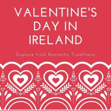 Red graphic with hearts and text overlay