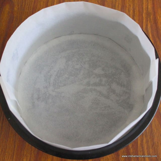 Baking tin or pan lined with parchment paper | Irish American Mom Baking tin or pan lined with parchment paper