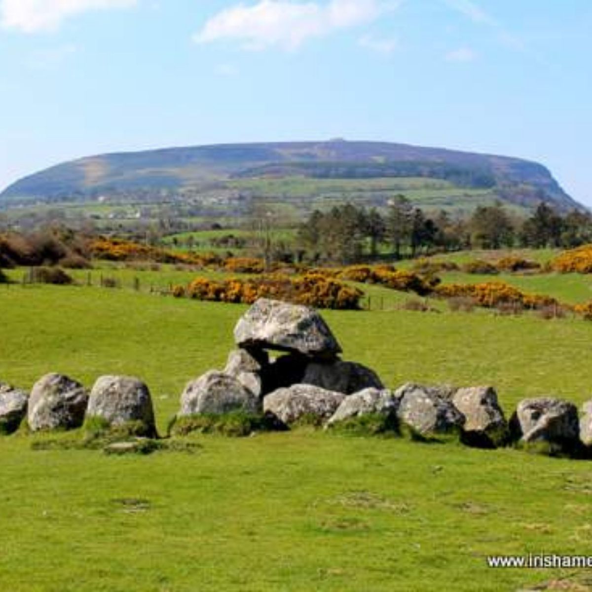 Knocknarea a mountain in County Sligo Ireland | Irish American Mom Mountain with a stone monument at its base