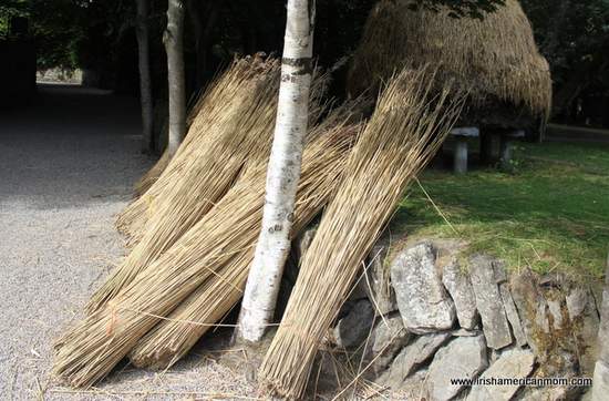 Cane bundles for thatching a cottage | Irish American Mom Cane bundles for thatching a cottage