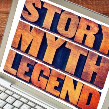 Wooden block lettering on a computer screen