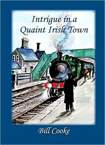 Vintage steam train on book cover