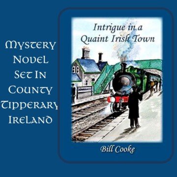 Sketch of train on a graphic with text overlay