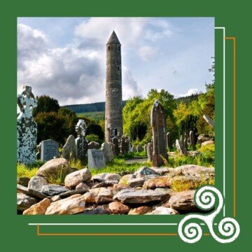 Stone tower in a cemetery