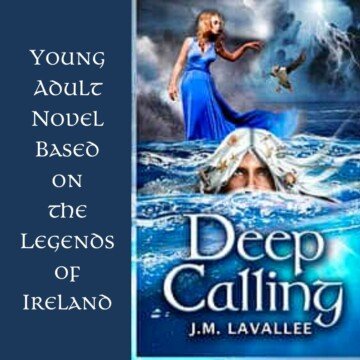 Graphic with text and a woman by the sea with a man swimming