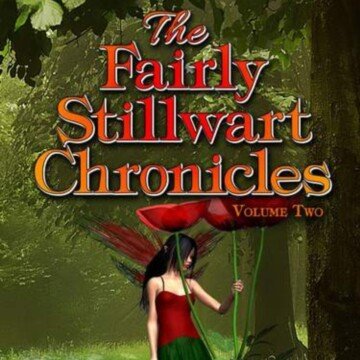 Fairy in the woods with text overlay