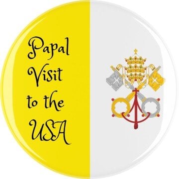 Papal symbol beside text