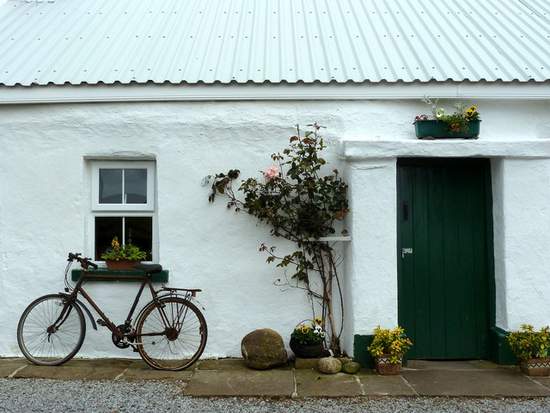 Old Irish Bicycle By The Cottage Window in County Donegal