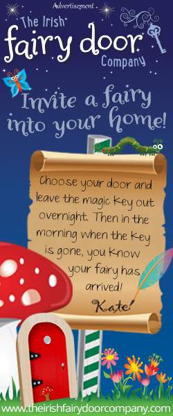 Fairy door and notice with text overlay