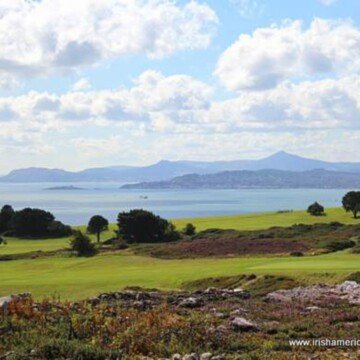 Sea and mountain landscape view