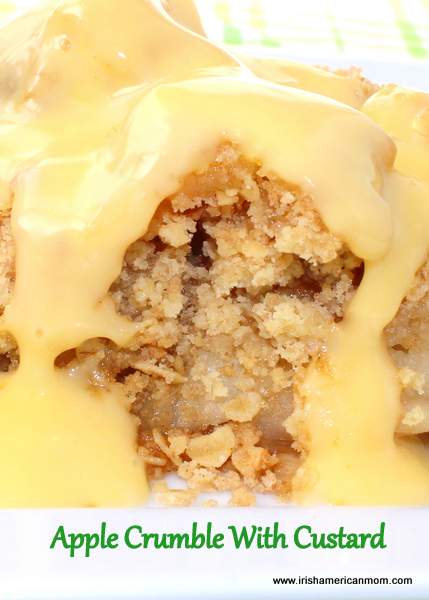 Apple Crumble with Custard | Irish American Mom Apple Crumble with Custard