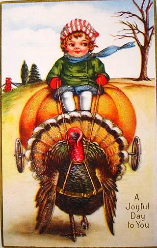 Pumpkin carriage drawn by a turkey | Irish American Mom Pumpkin carriage drawn by a turkey