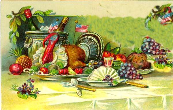 Thanksgiving Table | Irish American Mom American themed Thanksgiving table from the 19th century