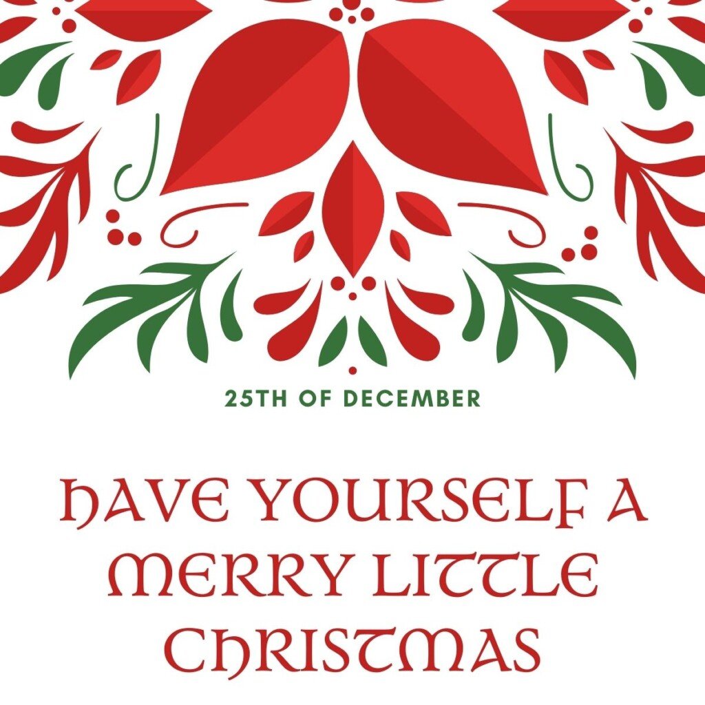 Have yourself a merry little Christmas | Irish American Mom Text on a Christmas graphic