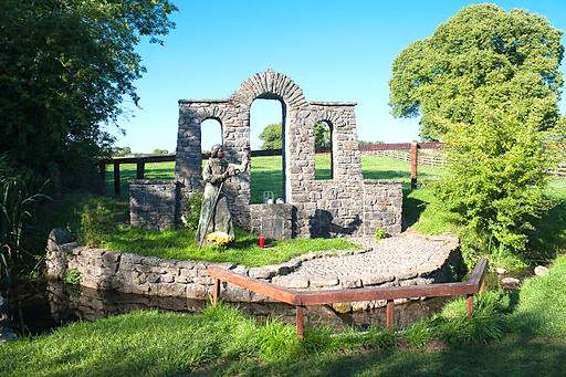Statue of St. Brigid near her well in Brallistown, Co. Kildare | Irish American Mom Statue of St. Brigid near her well in Brallistown, Co. Kildare