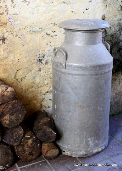 An old Irish milk churn, or creamery can