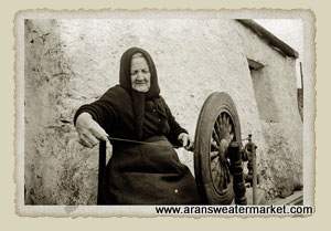 yarn-spinning for Aran sweaters