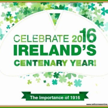 Creen shamrock and text graphic