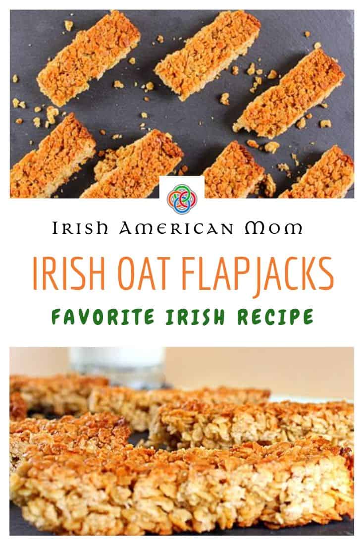 Irish Oat Flapjacks A Favorite Recipe in Ireland | Irish American Mom A simple easy to make Irish oat bar