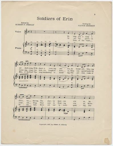 Soldiers of Erin 1917 page 1 Ward Music Archives | Irish American Mom Soldiers of Erin 1917 page 1 Ward Music Archives