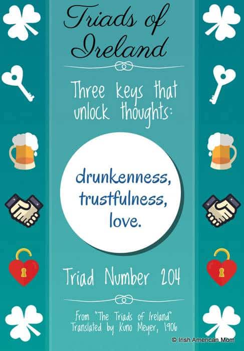 Three keys that unlock thoughts from the Triads of Ireland | Irish American Mom Three keys that unlock thoughts from the Triads of Ireland
