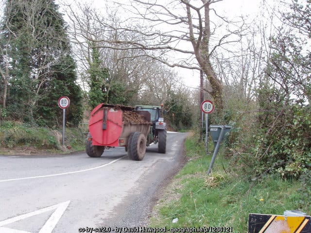 Irish roads - an Irish tractor with a stinky load | Irish American Mom Irish roads - an Irish tractor with a stinky load