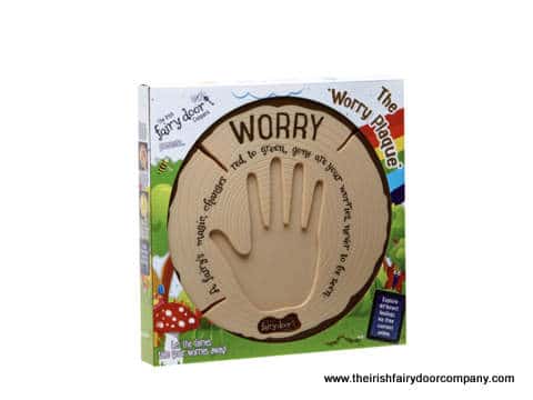 Fairy door worry plaque and packaging