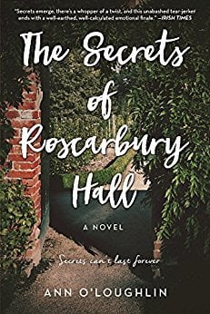 the-secrets-of-roscarbury-hall-by-ann-oloughlin | Irish American Mom Text on a book cover featuring an ivy covered building