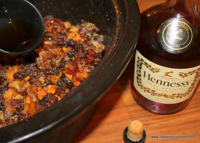 Adding brandy or spirits to festive mincemeat | Irish American Mom Brandy is added to mincemeat pie filling to help preserve it and add flavor.