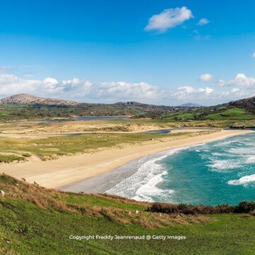 Ocean waves on a sandy beach