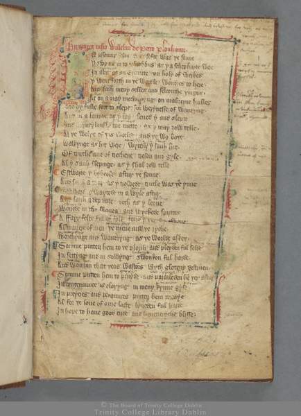 Old Irish Manuscript | Irish American Mom Text on an illustrated vellum manuscript page