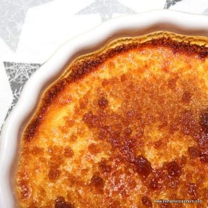 Irish Cream Creme Brulee with a crusty brown top