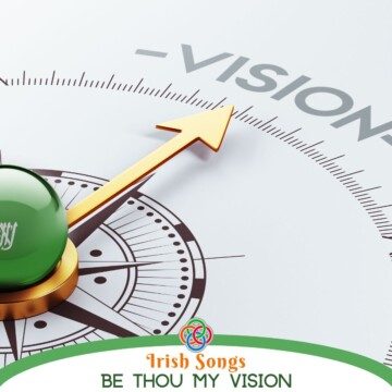 Compass pointing to a word with text banner
