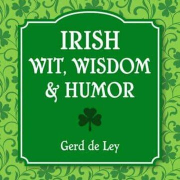 Green graphic with shamrocks and text