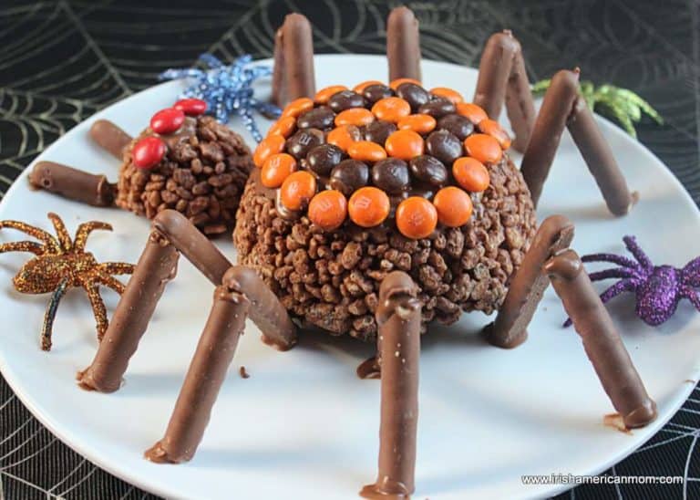 Halloween Chocolate Rice Krispie Spiders