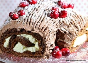 Irish Christmas treat chocolate yule log