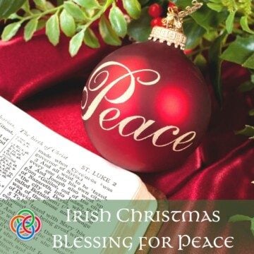 Bible with Christmas bauble plus text banner