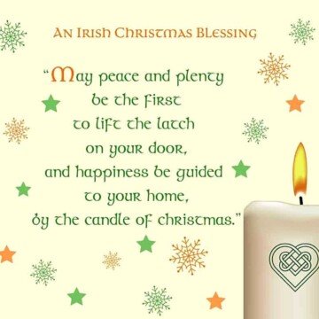 Christmas prayer graphic with a candle and text overlay