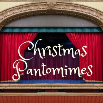 Theatre stage with text overlay