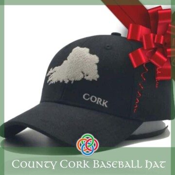 Baseball hat with Christmas bow and text banner