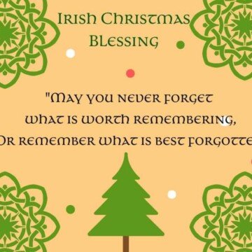 Christmas tree graphic with text overlay