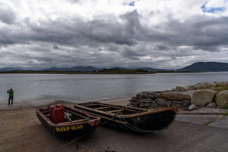 Boats on the slipway by the ocean
