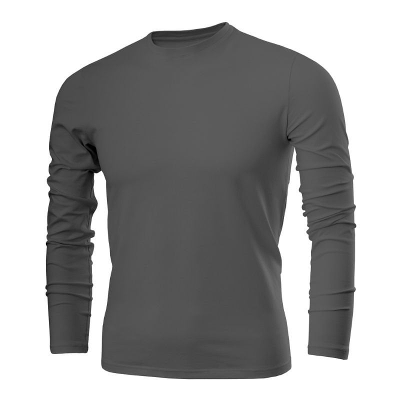 Plain black long sleeved shirt | Irish American Mom A plain black long sleeved shirt against a white background