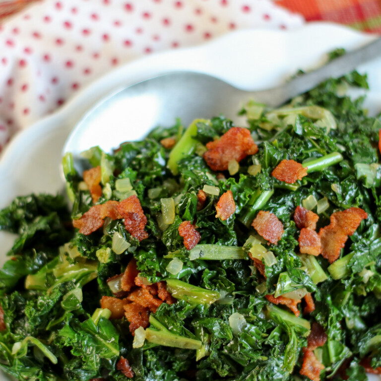 Kale Sautéed With Bacon And Garlic Irish American Mom