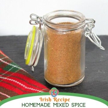 Jar of spice with text banner