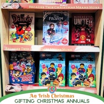 Books on shelves with text banner